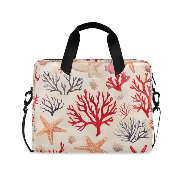 FORMRS 16" Laptop Bag Carrying Sleeve Case with Handle Travel Shoulder Briefcase, Retro Starfish