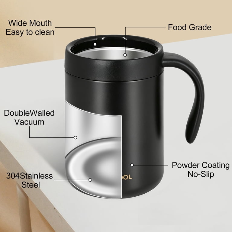 Double-Wall Insulated Travel Mug with Handle, 16.9oz photo 7
