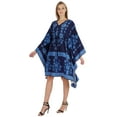 thumbnail image 3 of Bimba Printed Caftan Gown Maxi Robe Dress For Women Beachwear Short Swimsuit Cover Up, 3 of 7