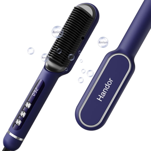 Cepillo alisador de pelo Handoor Pro Ionic, 9 ajustes de temperatura