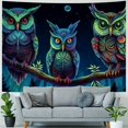 thumbnail image 4 of PRATYUS  Psychedelic Owl Tapestry, Trippy Forest Line Art Tapestry Wall Hanging for Bedroom, Moon Animal Bird Tapestry Home Decor  60x50inch, 4 of 6