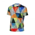 thumbnail image 5 of T Shirt For Men Doodled Geometry Men Colorful Print Classic Gym Quick Dry Summer Hippie Tee Shirt Cu, 5 of 7