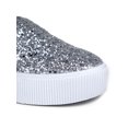 thumbnail image 4 of Women's Platform Slip On Glitter Sneaker - Elastic Casual Sparkle Flat Shoe - Ritz by Cute to the Core, 4 of 4