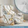 thumbnail image 3 of Kuiaobaty Marble Print Recliner Couch Cover Easy Replacement Reclining Sofa Slipcover Breathable Reclining Slipcover Stretch Recliner Chair Cover with Pocket for Living Room, 3 of 8