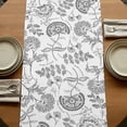 thumbnail image 5 of Boho Grey Floral 48 Inch Table Runner, Vintage Farmhouse Paisley Plant Leaf Farmhouse Dresser Scarf Cotton & Linen Tablerunner for Dining/Kitchen Island/Holiday Party Décor 13" x 48", 5 of 9