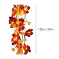 thumbnail image 3 of 1 Packs LED Maple Leaves Pumpkin Garland Lights Battery Operated Fall Decorations for Halloween Thanksgiving Home Outdoor Indoor Decor Warm White String Lights, 3 of 7