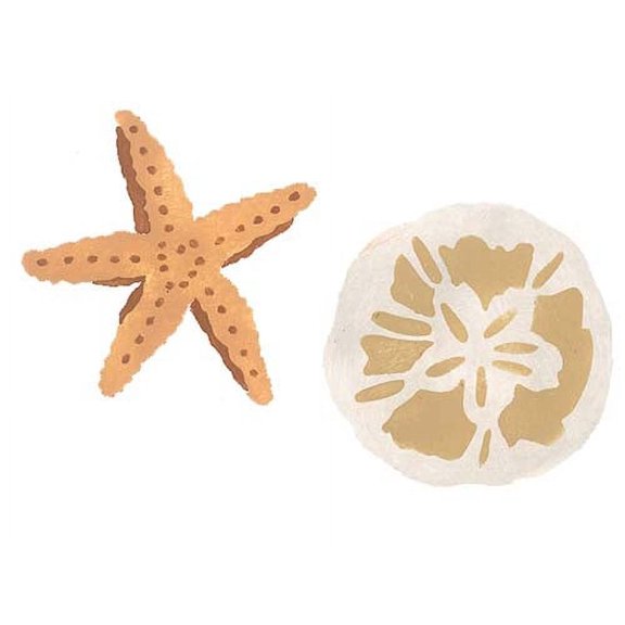 Starfish and Sand Dollar Wall Stencil SKU #3594 by Designer Stencils