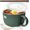 Green-Set of 1, variant on 38 oz Soup Bowls with Handles, , Spoons & Chopsticks - 6 Inch Large Microwave Safe Ceramic Ramen Bowls, Soup Mugs & Cereal Bowls for Noodles, Oatmeal, Meal Prep (Black-Set of 1)
