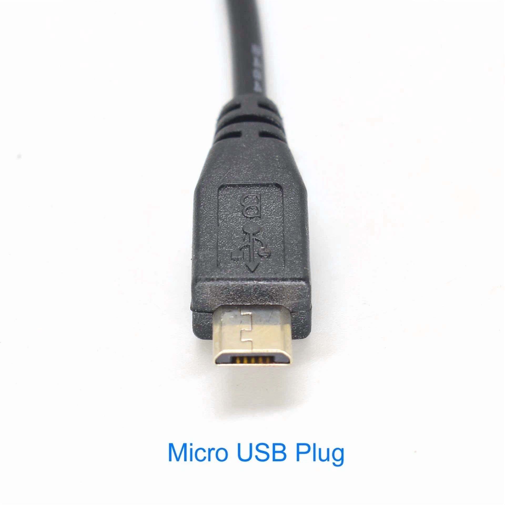 BUTTERFLY- 5Pcs 30Cm Micro Usb Cable Micro Male Cable 2 Wires Dc Power Pigtail Cable Cord
