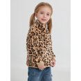 thumbnail image 6 of GYRATEDREAM Girls Fleece Pullover Jacket Kids Zip up Stand Collar Coat with Pockets Fall Winter Soft Warm Fuzzy Plush Outwear 3-9T, 6 of 7