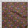 thumbnail image 3 of oneOone Organic Cotton Poplin Twill Fabric Leaves & Floral Clip Art Print Fabric By Yard 42 Inches Wide, 3 of 4