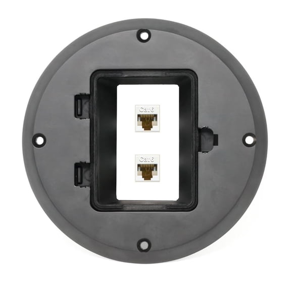 RiteAV 2 CAT6 Floor Box [Black]