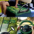 thumbnail image 2 of XYZCANDO Clover Golf Cart Seat Covers Golf Cart Steering Wheel Covers Golf Cart Flag 4 Set St. Patrick's Day Golf Cart Decor Club Car Seat Covers Steering Wheel Protector Mini Flags Green, 2 of 7