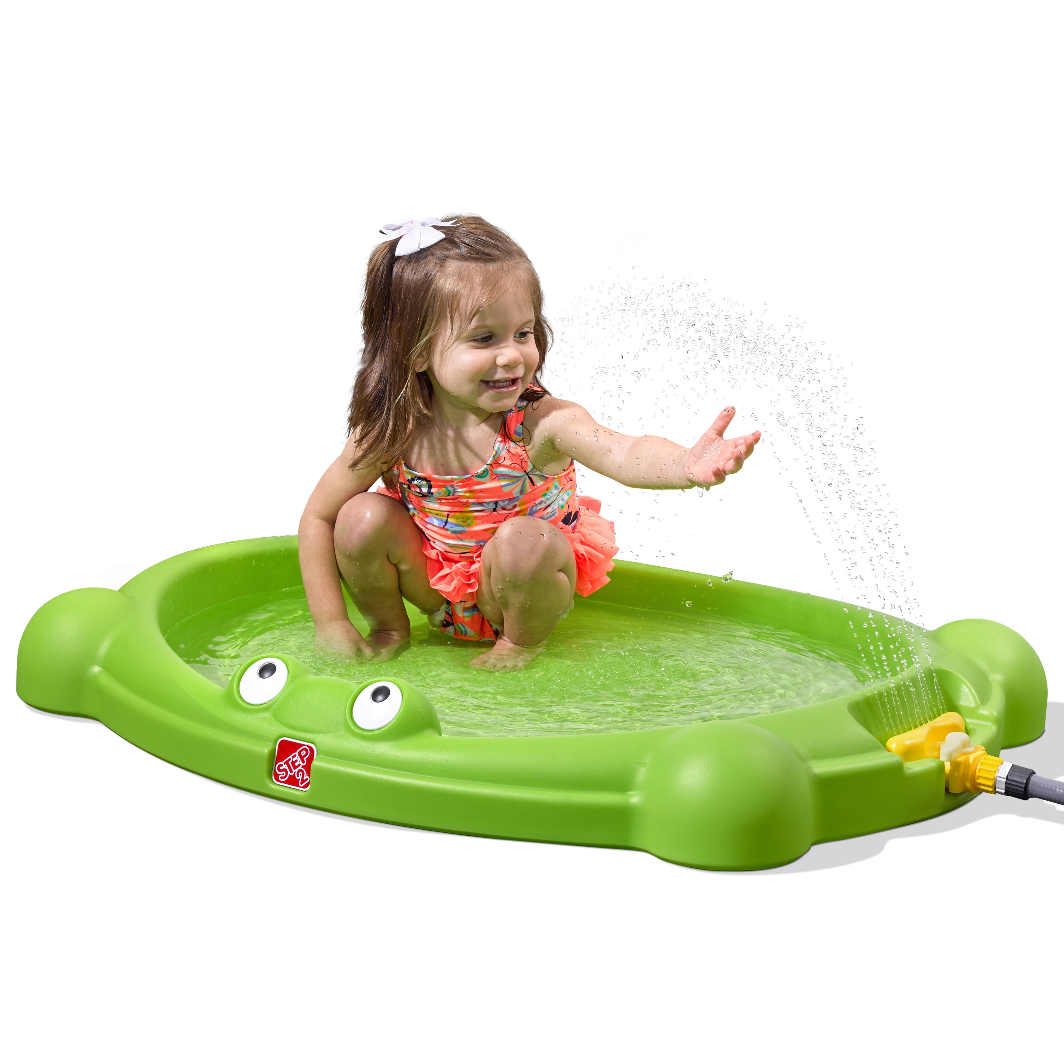 Step2 Waterbug Splash Pad Green Plastic Outdoor Water Playset for Toddlers
