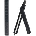 thumbnail image 1 of Brújula de dibujo profesional 4 en 1 con bolígrafo borrable, regla, borrador, transportador de lápiz, suministros de brújula para dibujo geométrico, matemáticas, estudiantes de ingeniería, 1 of 7