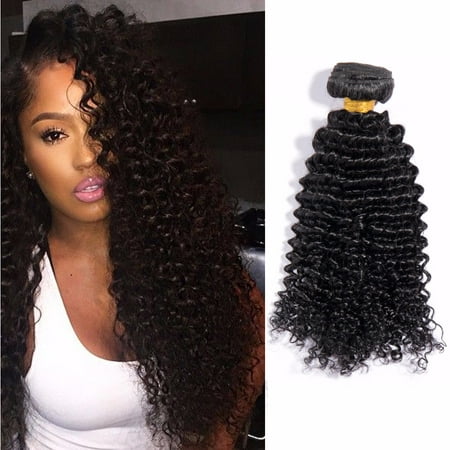 S-noilite Human Hair Bundles Extensions Thick Double Wefts 100% Brazilian Unprocessed Virgin Kinky Curly Deep Curly 16