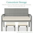 thumbnail image 6 of Best Choice Products Set of 2 Multipurpose Patio Wicker Ottomans w/ Removable Cushions - Gray/Cream, 6 of 8