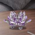 thumbnail image 4 of Figuritas de estilo chino con decoración de flores de loto de cristal para regalos de recuerdo (púrpura) Likrtyny Libre de BPA, 4 of 8