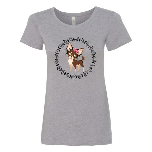 Inktastic Long Haired Chihuahua Dog Women's T-Shirt