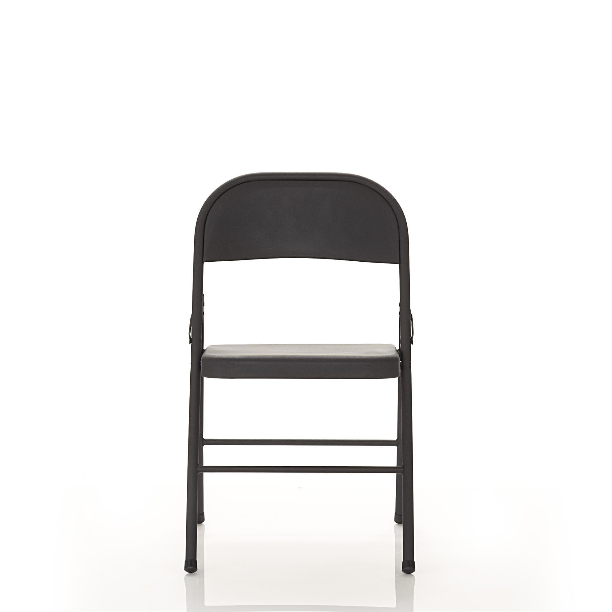 Mainstays Steel Folding Chair in Black 4 Pack