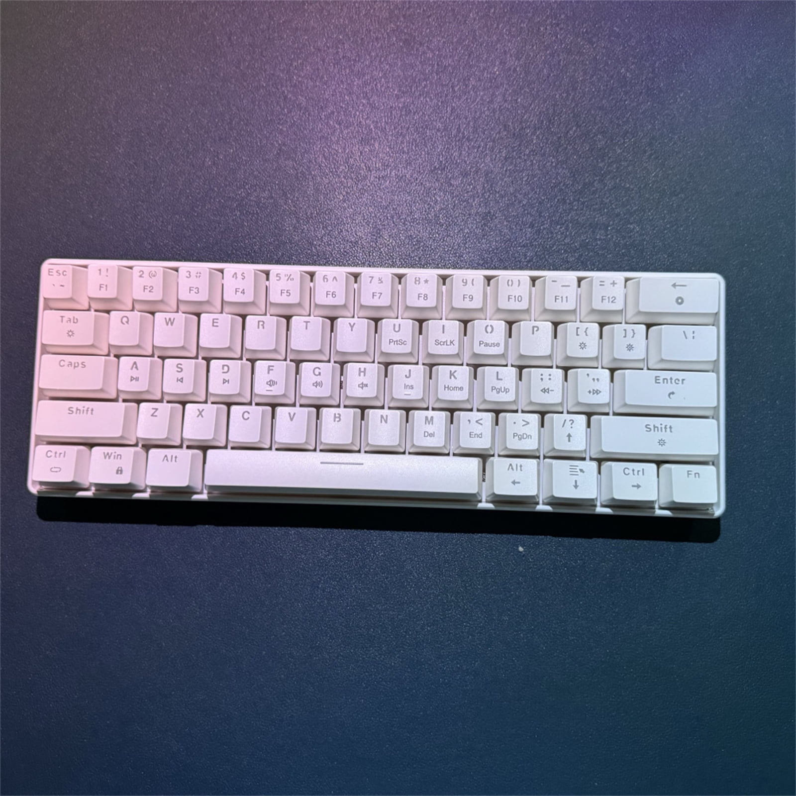 V900 Color Backliting Mechanical Keyboard 61Keys Hot Swap Switches Two-color Leycaps For Gaming And Use