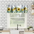 thumbnail image 3 of Wild Sunflower Curtain Valance, Spring Summer Flowers Window Valances Rod Pocket Curtains Drapes, Rustic Floral Short Topper Curtain for Kitchen Cafe Living Room, 1 Panel 54x18 in Yellow White, 3 of 5