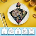 thumbnail image 6 of WYYP Rabbits Flowers Bird Cloth Napkin Reusable Polyester Gift Cloth Napkin 2 PCS, 6 of 7