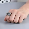 thumbnail image 3 of Necvior Gothic Spiders Open Rings Punk Style Statement Rings Adjustable Finger Rings Party Jewelry Accessory for Men, 3 of 11