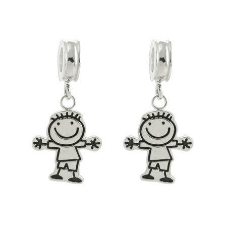 Connections from Hallmark Stainless Steel Boy Dangle Charm Set