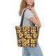 thumbnail image 2 of Balery Vintage Black White Plaid Sunflowe Bolsa de Hombro con Diseño, Bolsa Grande y Duradera, Bolsa Versátil para Compras, 2 of 6