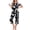 Black Geo, variant on PatPat Halloween Pajamas for Women 2 Piece Lounge Sets Short Sleeve Top and Capri Pants Outfits Letter Prints Home and Street Loungewear, Black, L
