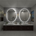 thumbnail image 4 of GODCHAR 36x28 Oval LED Wall Mirror with Backlit, Frameless Anti Fog LED Bathroom Vanity Mirror，Dimmable 3 Colors, Memory Function, 4 of 11