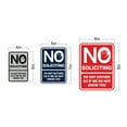 thumbnail image 2 of Portrait Round No Soliciting Do Not Bother Us If We Do Not Know You Sign (Blue) - Small, 2 of 7