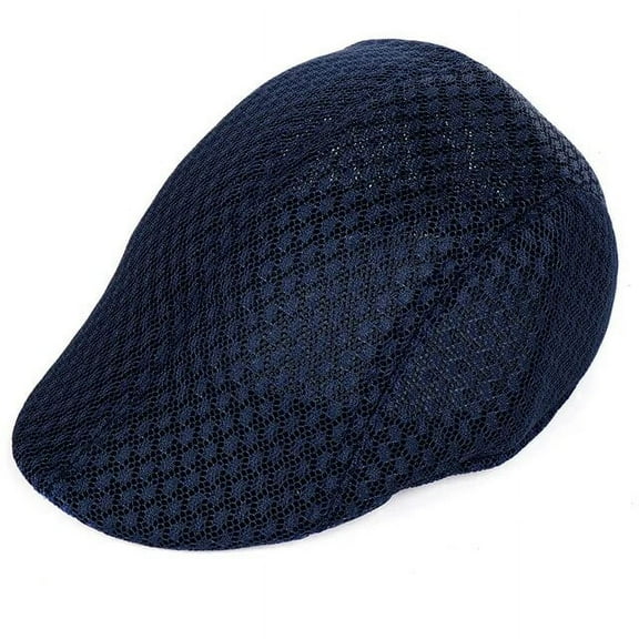 SikaFu Beret Men Mesh Flat Cap Berets Solid Color Hollow Mesh Peaked Cap Visors Breathable Summer Sun Hats Casual Vintage Painter Hat
