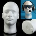 thumbnail image 3 of Male Polystyrene Styrofoam Foam Head Model Stand Wig Hair Hat Mannequin, 3 of 5