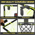 thumbnail image 3 of Indoor Mini Basketball Hoop for Kids with LED & Electronic Scoreboard, over The Door Basketball Hoop Toy with Foldable Rim, Birthday Gift for 5-13 Year Old Boys, Green, 3 of 10