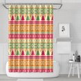thumbnail image 1 of Rideau de Douche pour Salle de Bain Xmas Forêt Rustique Ferme Triangle Arbre Rideau de Salle de Bain Durable Moderne Crochets de Rideaux de Salle de Bain Inclus,72x72 Pouces, 1 of 1