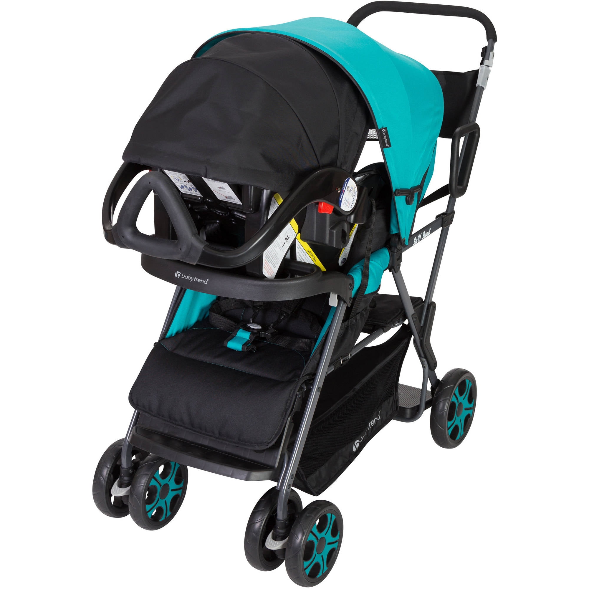sit to stand stroller with car seat