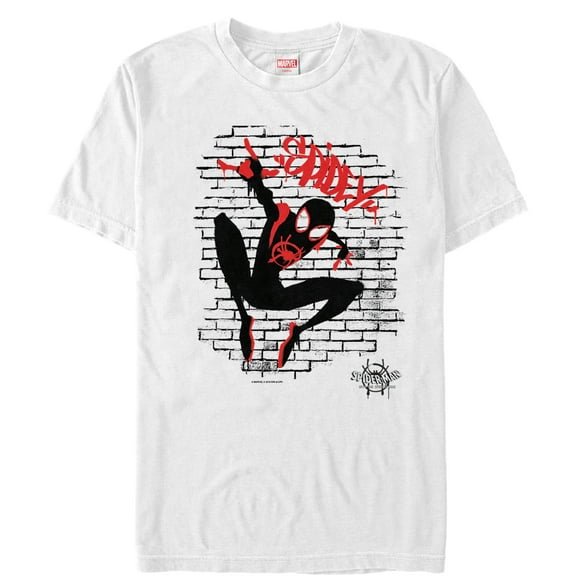Men's Marvel Spider-Man: Into the Spider-Verse Brick Graphic Tee White X Large