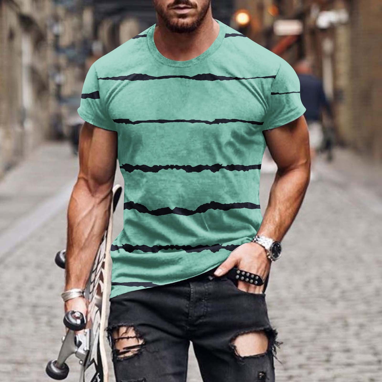 Buy Newest Summer Men's T-shirts/shorts/sets / Casual Loose