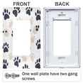 thumbnail image 3 of Yayeee Rocker Switch Wall Plate 2-Gang 4.7"x4.6" Home Decorative Outlet Cover, Black Cat Paw, 3 of 6