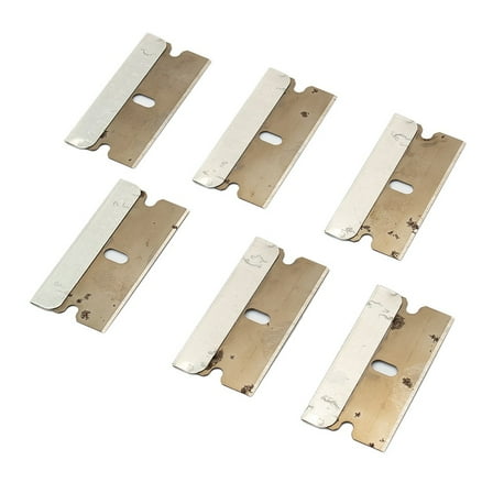 25X Stainless Steel Single Edge Scraper Blades Cleaning Length 39Mm Fangkenuo