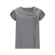 thumbnail image 4 of TaTaai Womens solid crew neck t-shirt, linen cotton blend, short sleeve, button cuff, cutout design, casual comfortable, lightweight, perfect for weekend trips & casual gatherings Gift, 4 of 8
