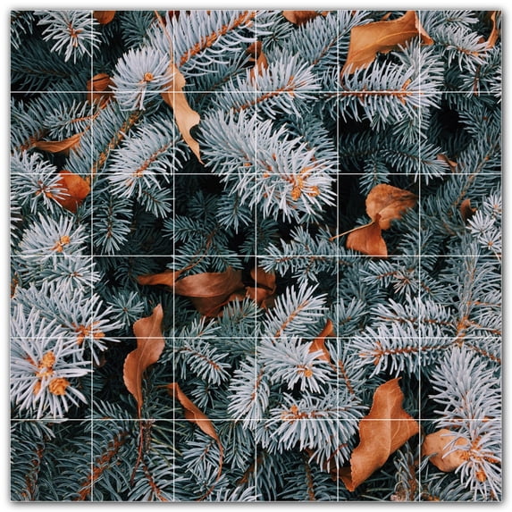 Picture-Tiles.com: Winter Ceramic Tile Wall Mural WAL501220-66S. 25.5"W x 25.5"H using (36) 4.25" x 4.25" Ceramic Tiles-Satin Finish