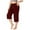 Wine, variant on Dealovy Shorts for Women Casual High Waisted Knee Length Pants Summer Loose Fitted Lace up Lounger Shorts