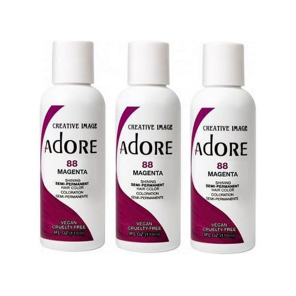 [3 PACK] Creative Images Systems Adore Semi-Permanent Hair Color [#88 MAGENTA] * BEAUTY TALK LA *
