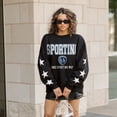 thumbnail image 6 of Women's Gameday Couture  Black Sporting Kansas City Velocity Rhinestone Star Sweatshirt, 6 of 6
