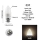 thumbnail image 1 of Bombilla Led para decoración del hogar, lámpara blanca cálida y fría, 12 piezas, 220V, C37, 3W-7W, E27, B22, E14, 1 of 4