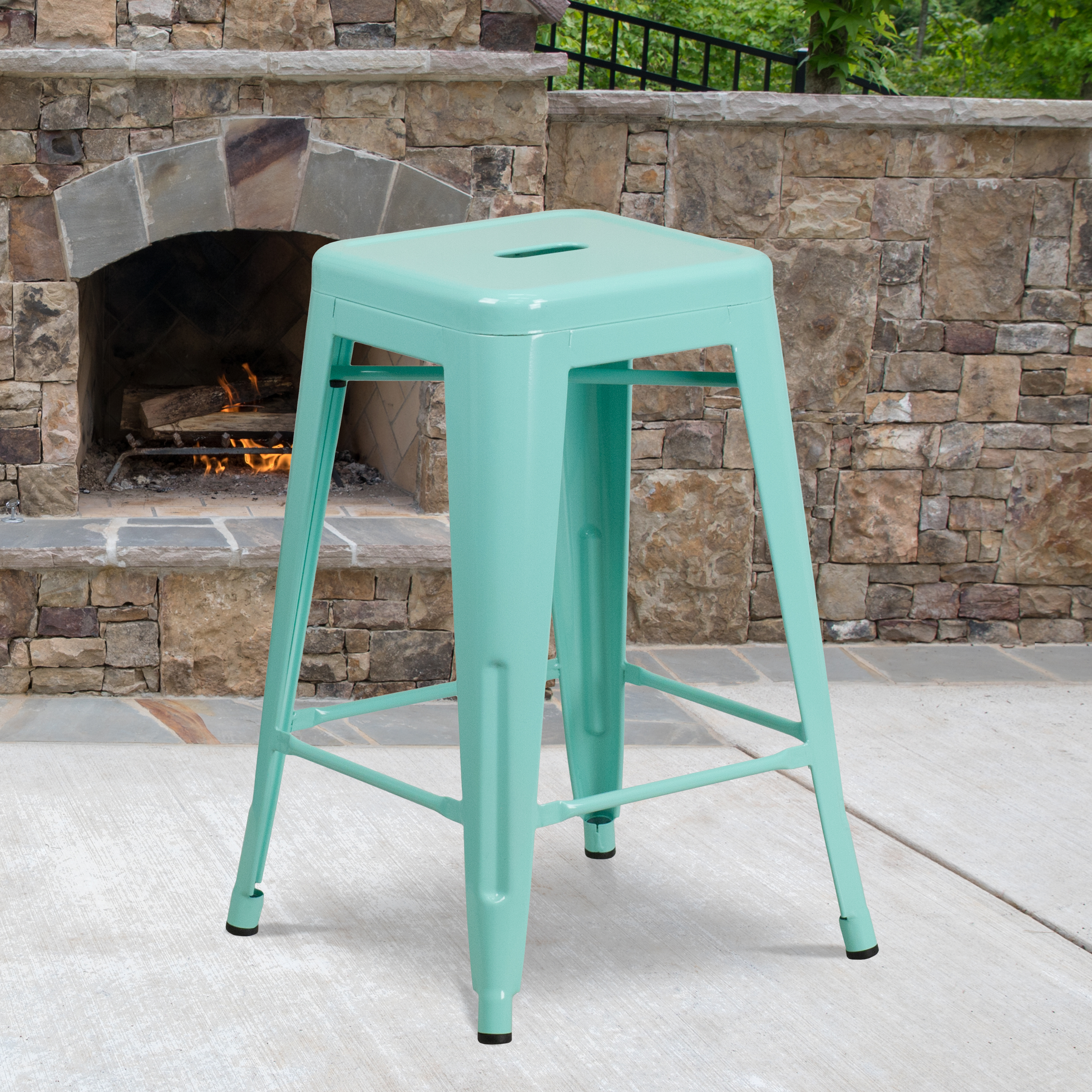 Flash Furniture 24'' High Backless IndoorOutdoor Counter Height Stool