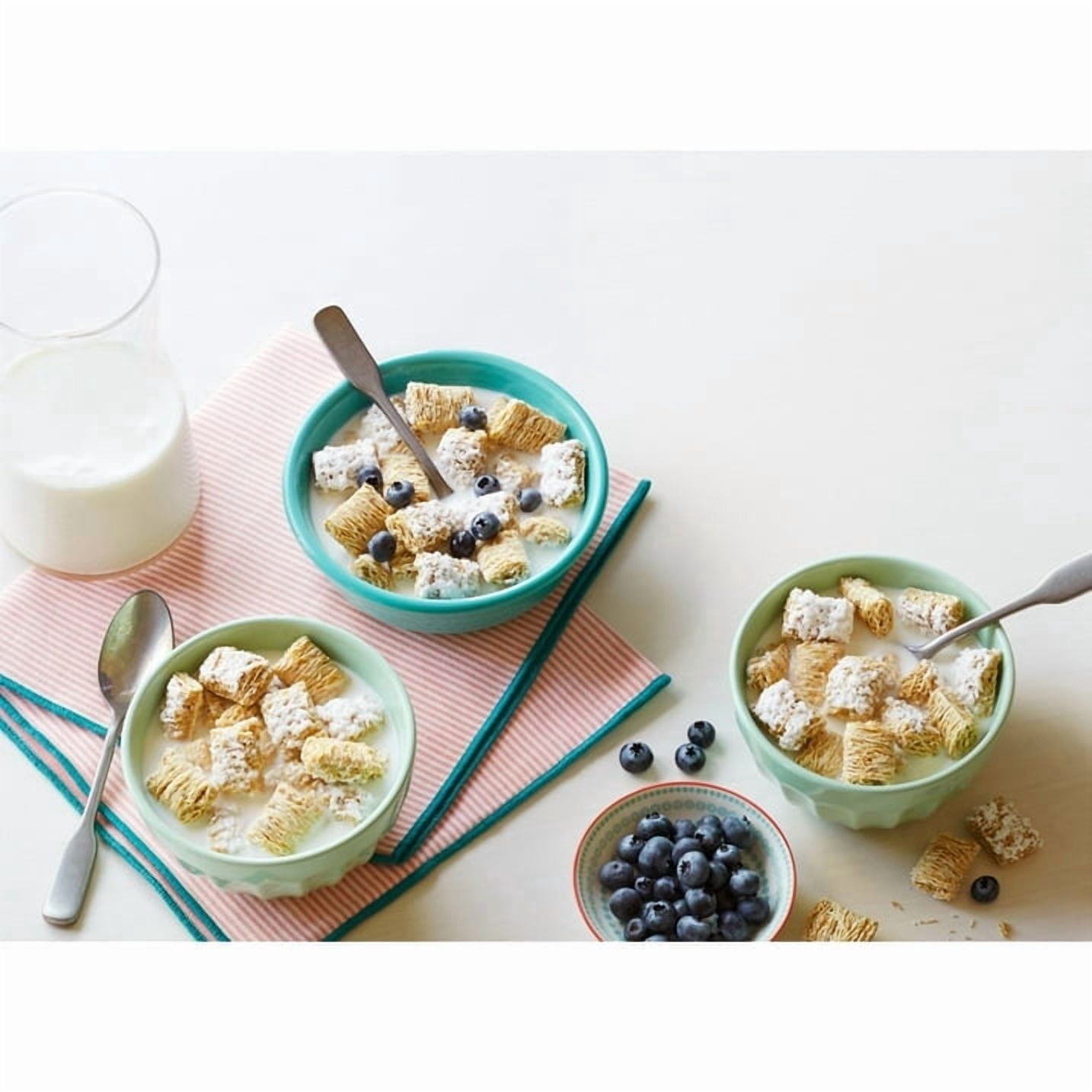 (4packs)-Post Spoon Size Shredded Wheat, Whole Grain Breakfast Cereal, High Fiber, Kosher, Crunchy 16.4oz Box